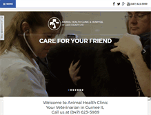 Tablet Screenshot of animalhealthclinicoflc.com